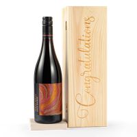 Red Wine In Congratulations Gift Box