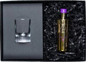Personalised Shot Glass with Au Black Grape V...