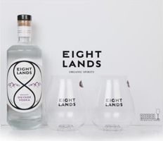 Eight Lands Vodka Gift Set with 2x Glasses (N...
