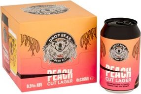 Drop Bear Beer Co. Peach Cut Lager