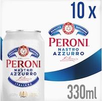 Peroni Nastro Azzurro Lager Can 10x330ml