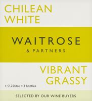 Waitrose Vibrant & Grassy Chilean White 2.25L Bag in Box