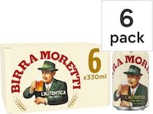 Birra Moretti Premium Lager Beer Can 6x330ml