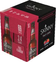 SkinnyBrands Fruit Cider- Mixed Berries 12x33...