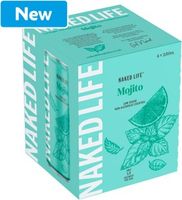 Naked Life Mojito Alcohol Free Cocktail 4x250ml