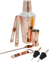 Barcraft Stainless Steel 7 Piece Copper Cocktail Set