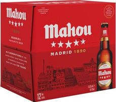 Mahou Cinco Estrella Lager Beer 12x330ml