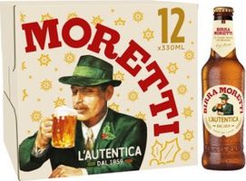 Birra Moretti Lager Beer 12x330ml