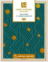 Love Cocoa Dark Chocolate Gin And Tonic Bar 75G