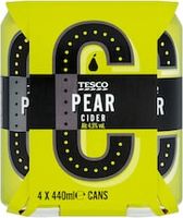 Tesco Pear Fruit Cider 4 x 440ml Cans