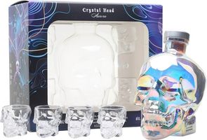 Crystal Head Aurora Vodka / 4 Shot Glass Gift Set