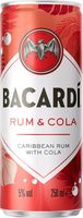Bacardi Carta Blanca And Cola Mixed Drink 