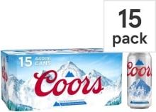 Coors Lager Beer Can 15 x 440ml