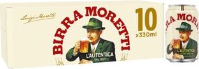 Birra Moretti Lager Beer Cans 10x330ml