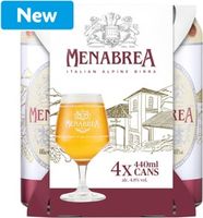 Menabrea Italian Alpine Birra Lager 4x440ml