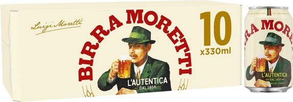 Birra Moretti Lager Beer Cans 10x330ml