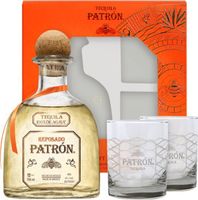 Patron Tequila Reposado With Rocks Glasses Giftset