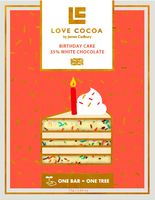 Love Cocoa White Chocolate Birthday Cake Bar 75G