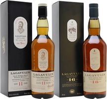 Lagavulin 11 Year Old Offerman Edition and 16 Year Old Bundle / 2x70cl Islay Whisky