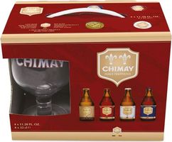 Chimay Red, White, Blue, Gold & Glass Gift Pack