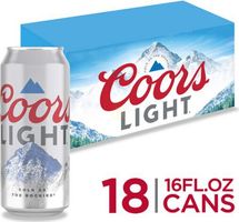 Coors Light 18 x 16oz Cans