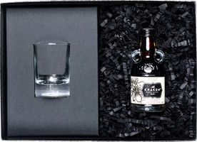 Personalised Shot Glass with Kraken Black Spiced Rum Gift Set