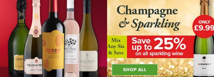 25% Off Champagne and Sparkling