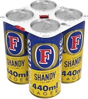 Fosters Proper Shandy Lager Beer 4x440ml