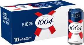 Kronenbourg 1664 Biere Beer Lager Cans 10 x 440ml