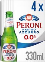 Peroni Nastro Azzurro 0.0% Alcohol Free Lager 4x330ml