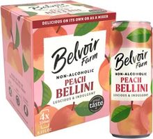 Belvoir Farm Peach Bellini Mocktail 4x250ml