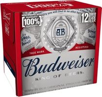 Budweiser Lager Beer Bottles 12x300ml
