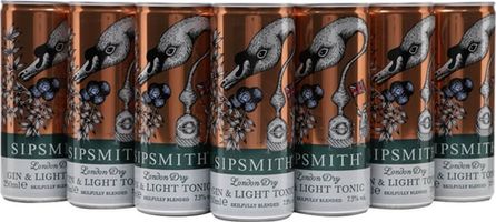 Sipsmith Gin & Light Tonic / Case of 12 Cans
