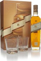 Johnnie Walker 18 Year Old Gift Pack with 2x Glasses Blended Whisky