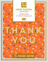 Love Cocoa Milk Chocolate Honeycomb Thank You Bar 75G