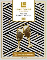 Love Cocoa Milk Chocolate Prosecco Bar 75G