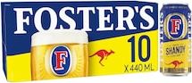 Fosters Proper Shandy Lager Beer 10x440ml