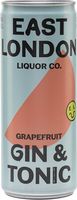 East London Liquor Grapefruit Gin and Tonic (5%) / Single Can
