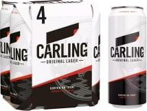 Carling Original Lager Beer Can 4 x 440ml