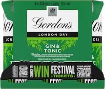 Gordon's & Tonic 6x250ml