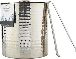 Barcraft Hammered Stainless Steel Ice Bucket