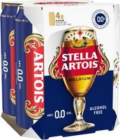 Stella Artois Alcohol Free Premium Belgium Lager 4x440ml