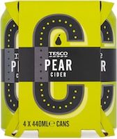 Tesco Pear Fruit Cider 4 x 440ml Cans