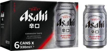 Asahi Super Dry Beer 6x330ml
