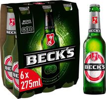 Beck's German Pilsner Beer Bottles 6x275ml