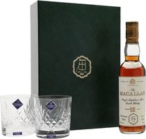 Macallan 12 Year Old & 2 Glasses / Muntons 75th Anniversary Speyside Whisky