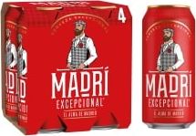 Madri Excepcional Premium Lager Beer Can 4 x ...