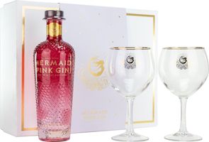 Mermaid Pink Gin Glass Gift Set