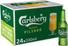 Carlsberg Pilsner Danish Lager Beer Bottles 24x330ml