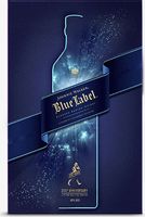 Blue Label whisky with glasses 700ml